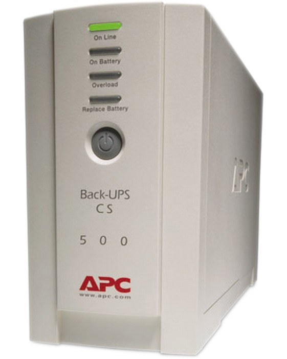    APC Back UPS CS 500VA IEC - 500 VA, 300 W, 12 V / 7 Ah, 4x IEC C13 , RJ-45 , Off-Line - 