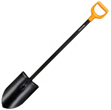 Дълга лопата със заострен връх Fiskars XL Дълга лопата със заострен връх Fiskars XL - Със стоманена дръжка от серията Solid -