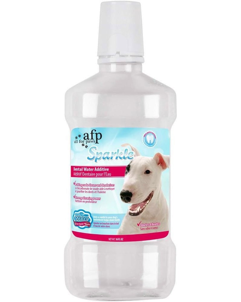 Вода за уста за кучета AFP Sparkle Dental Water Additive Вода за уста за кучета AFP Sparkle Dental Water Additive - 475 ml - продукт