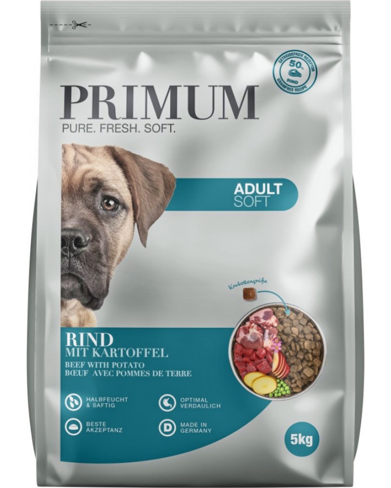 ���������� ����� �� ������ PRIMUM Soft Adult - 5 kg, � ������� � �������, �� ������ ������, � ����� ������� - �����