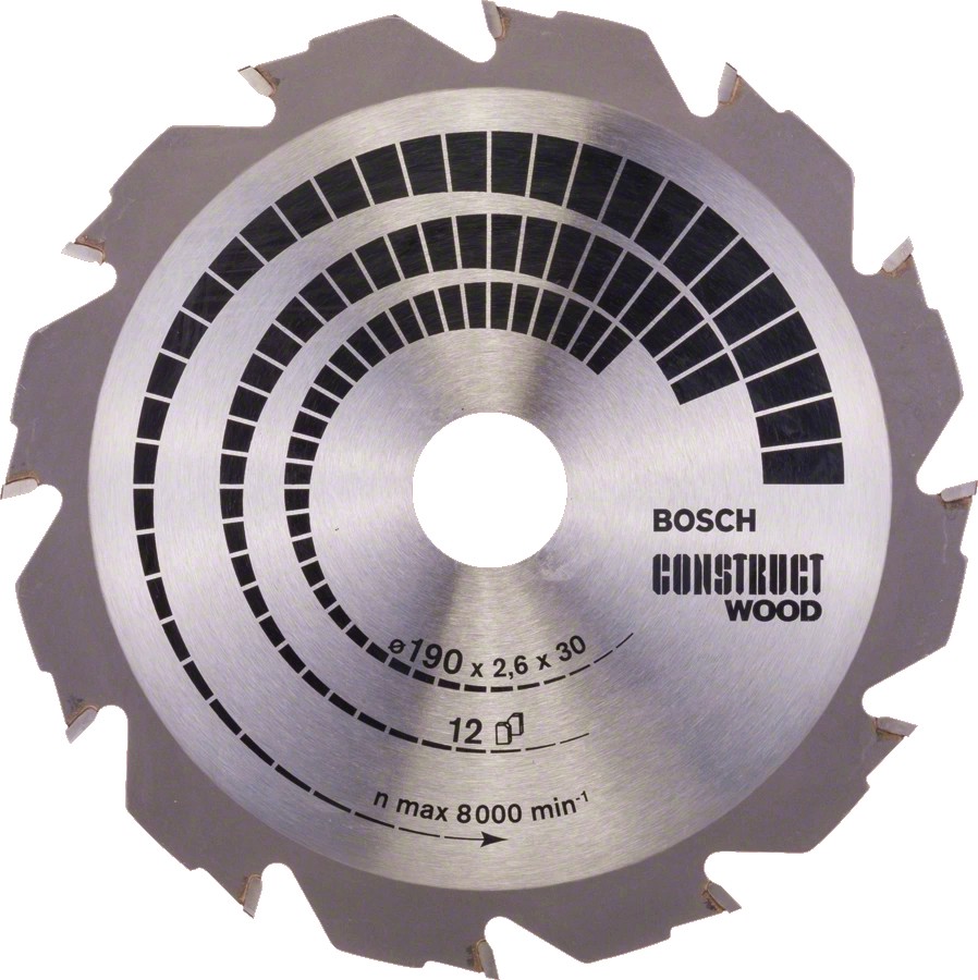     Bosch - ∅ 190 / 30 / 1.6 mm  12    Construct Wood - 