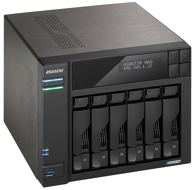 NAS  Asustor Lockerstor Gen 2 AS6706 - 4 x M.2 , 6 x HDD , 2 x USB-A 3.2, 2 x 2.5 RJ45 - 