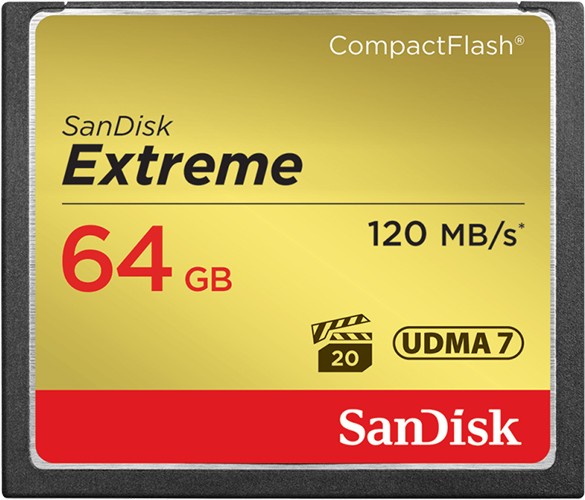Карта памет CompactFlash 64 GB SanDisk - От серията Extreme - 