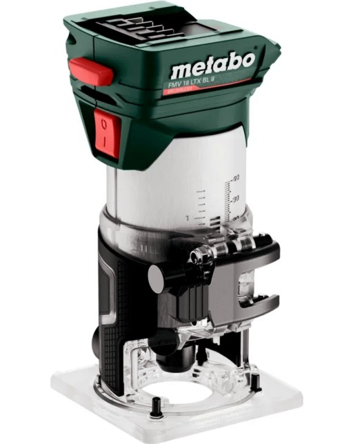 Акумулаторна оберфреза 18V Metabo FMV 18 LTX BL 8 Акумулаторна оберфреза 18V Metabo FMV 18 LTX BL 8 - С аксесоари, без батерия и зарядно -