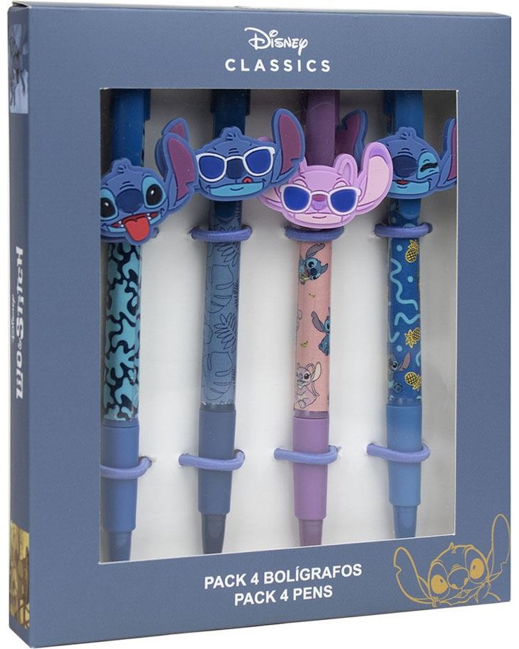Автоматични химикалки Cerda Stitch Автоматични химикалки Cerda Stitch - 4 броя на тема Лило и Стич -