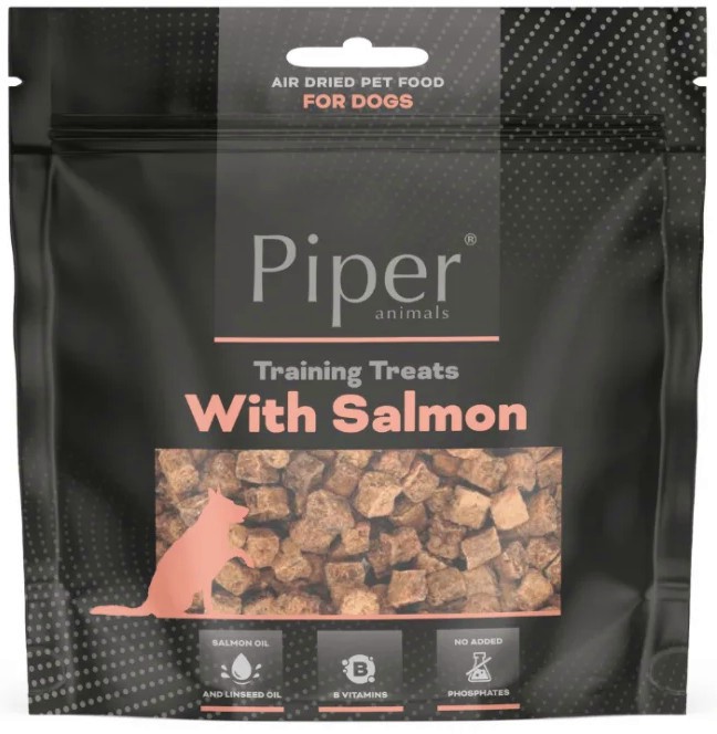 Натурални тренировъчни лакомства за кучета Piper Training Treats Натурални тренировъчни лакомства за кучета Piper Training Treats - 130 g, със сьомга - храна