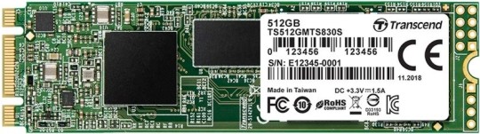 SSD  Transcend 830S SATA III M.2 - 512 GB,  560 MB/s,  500 MB/s, 3D NAND - 