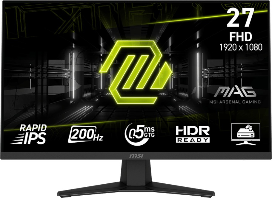 Монитор MSI MAG 274F Монитор MSI MAG 274F - 27", Rapid IPS, 200 Hz, 16:9, 1920 x 1080, 0.5 ms, HDMI, DisplayPort, AMD FreeSync Premium -