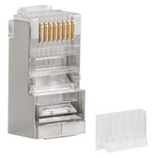 RJ45 CAT.6 конектори Lanberg PLS-6000 RJ45 CAT.6 конектори Lanberg PLS-6000 - 100 броя, FTP -