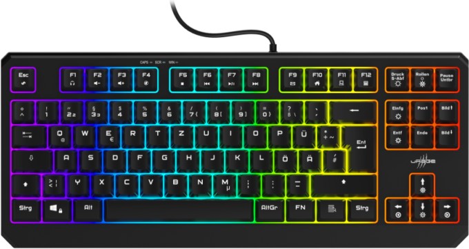 Гейминг клавиатура Hama Exodus 220 Гейминг клавиатура Hama Exodus 220 - TKL, USB кабел, RGB подсветка, от серията uRage -