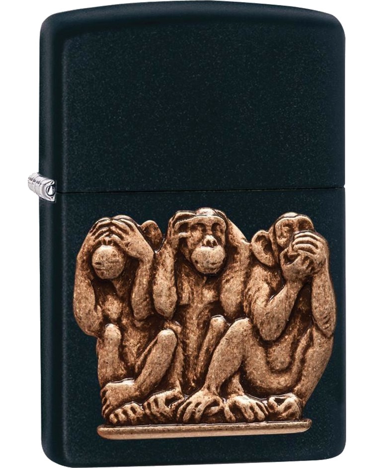 Ветроустойчива запалка Zippo Three Monkeys Ветроустойчива запалка Zippo Three Monkeys -
