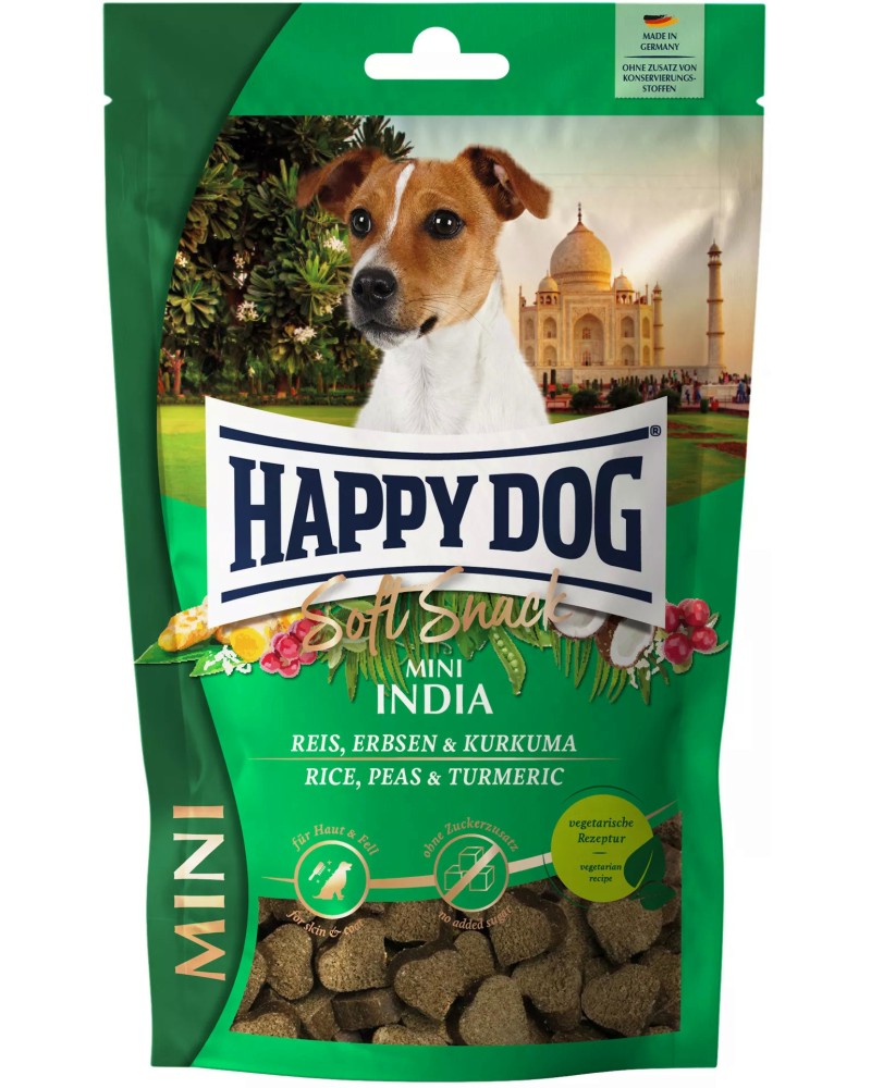 ��������� �� ������ �� ������� ������ Happy Dog Mini India - 100 g, � ����, ���� � �������, �� ������� Soft Snack, � ����� �������, �� 10 kg - �����