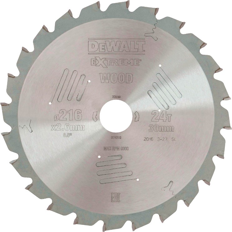     DeWalt - ∅ 216 / 30 / 2.6 mm  24    Extreme - 