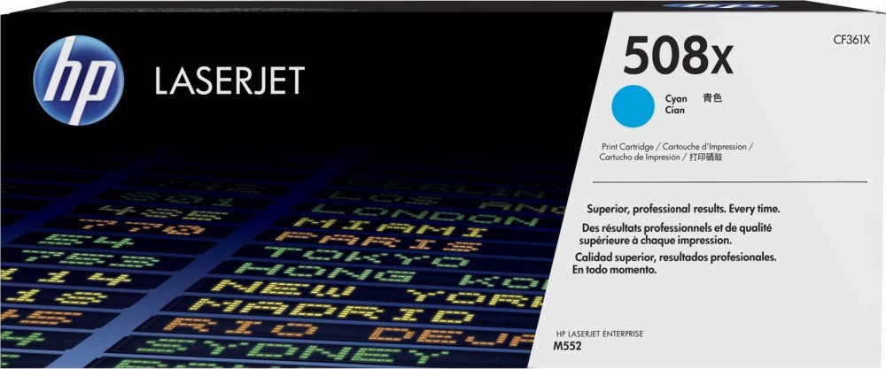 Тонер касета HP 508X Cyan Тонер касета HP 508X Cyan - 9500 страници -