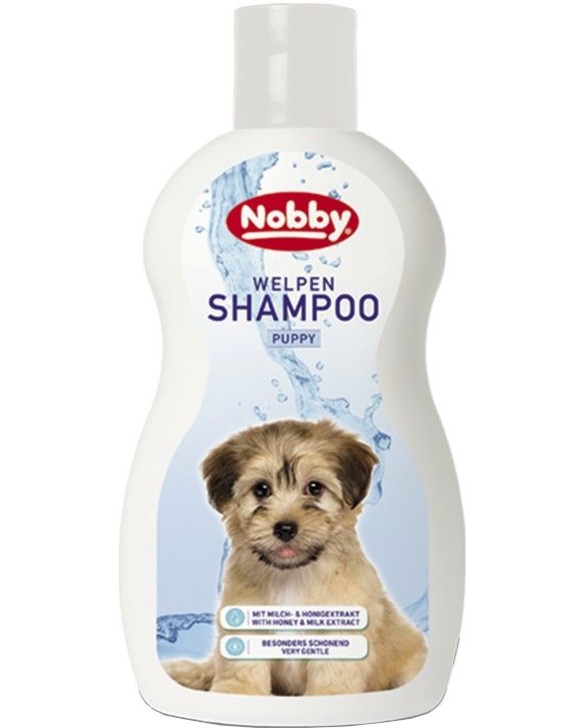 Шампоан за подрастващи кучета Nobby Puppy Шампоан за подрастващи кучета Nobby Puppy - 300 и 1000 ml, с екстракт от мляко и мед - шампоан