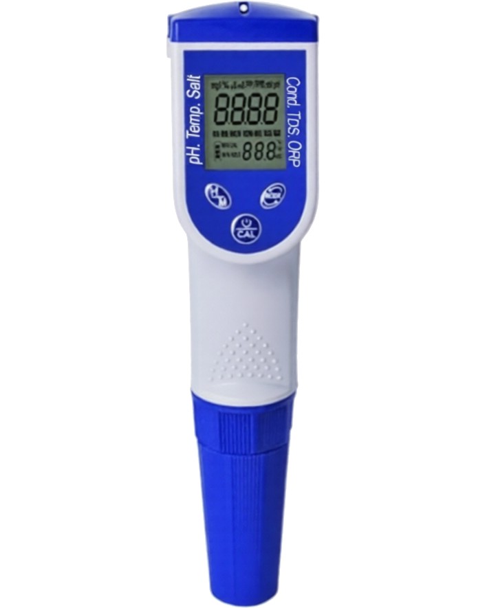 Комбиниран тестер 6 в 1 за вода AZ instrument M0199720 Комбиниран тестер 6 в 1 за вода AZ instrument M0199720 - pH, ORP, EC, TDS, соленост и температура -