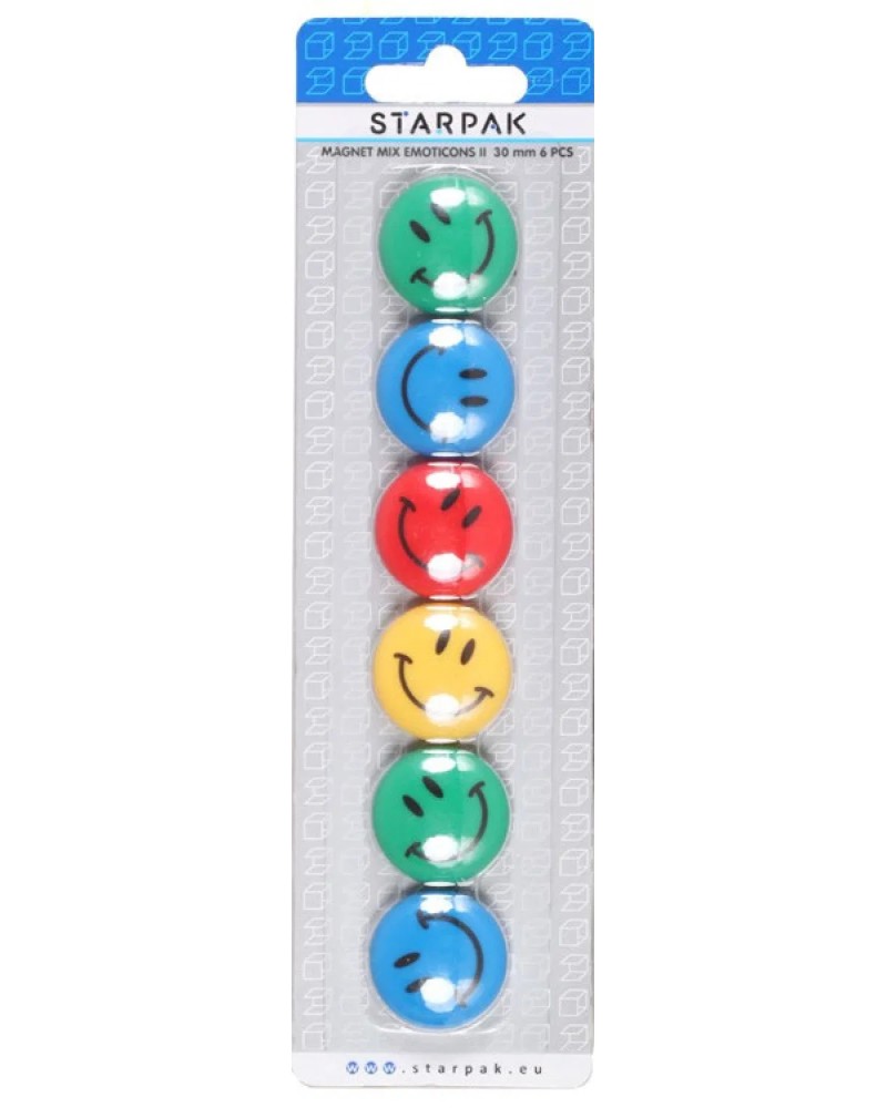      Starpak - Emoticons - 6   ∅ 3 cm - 