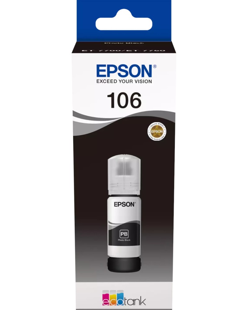 ������� �� ������� Epson 106 EcoTank Photo Black - 5000 �������� - 