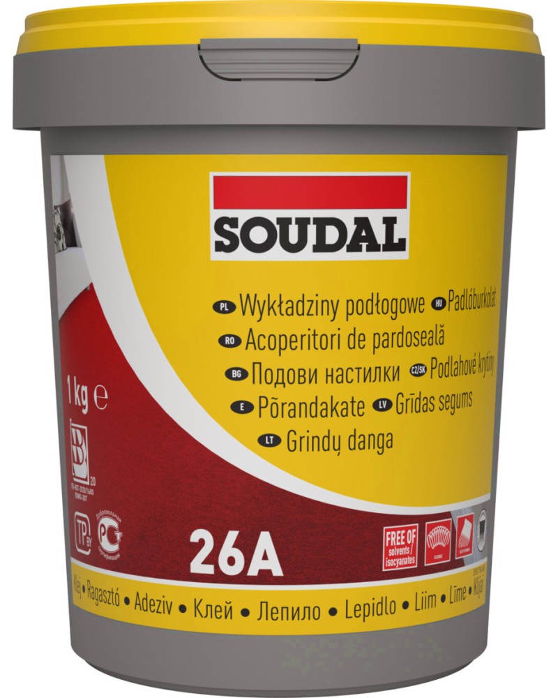 Лепило за подови настилки Soudal Лепило за подови настилки Soudal - 1 - 5 kg -