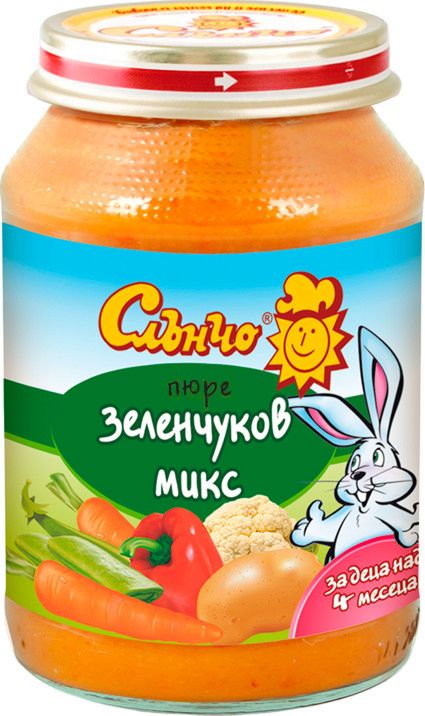 Пюре за 4 месечно бебе Слънчо - store.bg