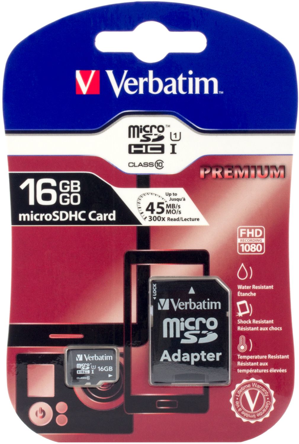 Micro SDHC карта памет 16 GB 10 U1 Verbatim Premium - store.bg