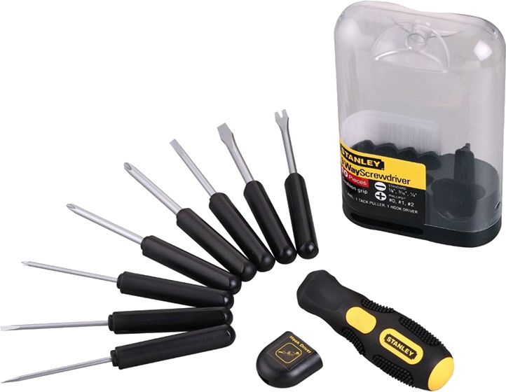 Отвертка със сменяеми накрайници Stanley - store.bg