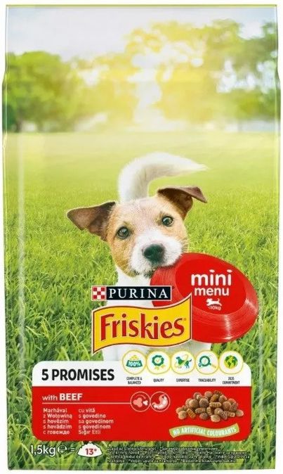 Purina Friskies Mini Menu Trockenfutter Für Katzen – Mit Ochsenaroma, 1,5 Kg