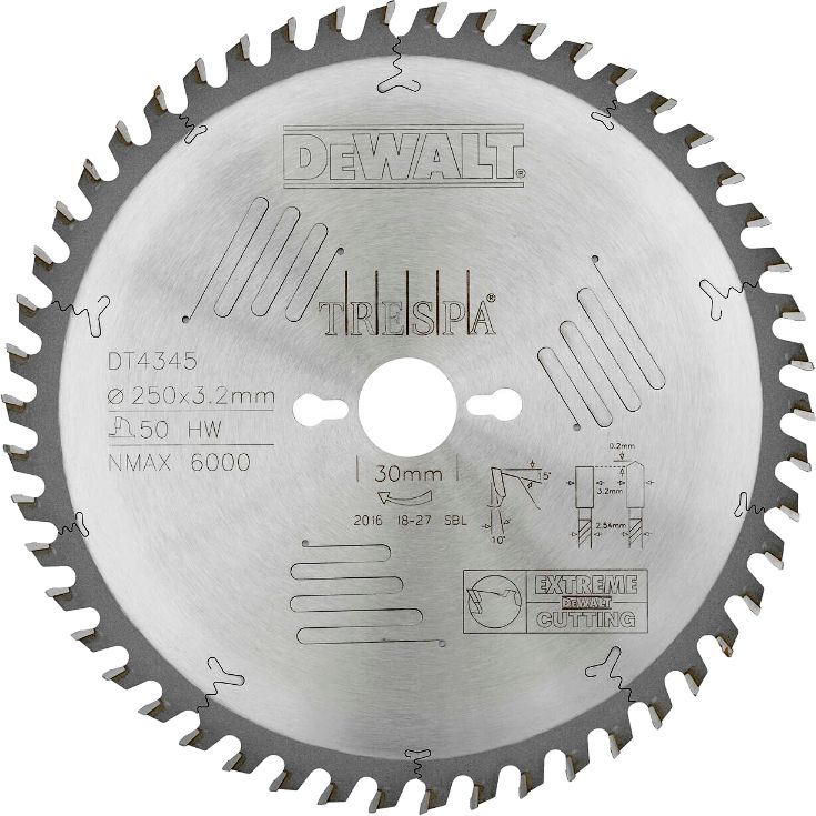 Циркулярен диск 250 mm DeWalt Extreme - store.bg