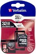 Micro SDHC ����� ����� 32 GB Verbatim Premium - Class 10, U1 ��� SD ������� - 