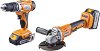 ������������ ��������� � ������ ��������� 18V Baukraft BK-AGCDL1 - ������ BK-AG1 � BK-CDL1 � 2 ������� � ������� ���������� - 