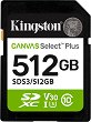 SDXC   512 GB Kingston Canvas Select Plus SD