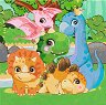 Рисуване по номера Craft Buddy - Динозаври - 30 x 30 cm -