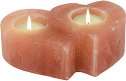 Свещник от хималайска сол Wagner Life Design Twin Heart - 1.37 kg, от серията Himalaya Salt Dreams - продукт