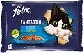 Паучове за котки Felix Fantastic - 4 x 85 g, с писия и сьомга в желе, за над 1 година - продукт