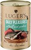 Консерви за котки Luger's - 6 x 400 g, с пъстърва и сардини, от серията Daily Pleasures, в зряла възраст - храна