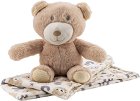 Бебешко одеяло FreeOn Ollie - 75 x 90 cm, с плюшена играчка мече, от серията Free2Play - продукт