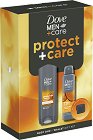 Подаръчен комплект Dove Men+Care Sandalwood & Vanilla - Душ гел, спрей дезодорант и портфейл - продукт