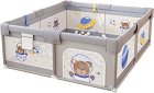 Кошара за игра Sonne PlayYard - 120 / 65 / 120 cm, с 2 халки, 60 топки, килимче и чанта за съхранение - продукт