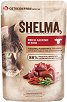 Пауч за котки SHELMA - 85 и 28 x 85 g, с говеждо месо, домати и розмарин в сос - храна