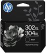 Касета с мастило за принтер HP 302/304 XL Black - 300 страници -