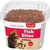 Лакомства за котки Sanal Fish Bites - 75 g, със сьомга - храна