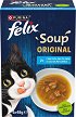 Супи за котки Felix Soup Original - 6 x 48 g, с риба треска, риба тон и писия, в зряла възраст - храна