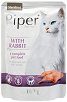 Пауч за кастрирани котки Piper Sterilised - 100 и 10 х 100 g, със заешко, в зряла възраст - храна