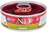 Консерва за котки за поддържане на уринарния тракт N&D Urinary - 80 g, с патешко, киноа, червена боровинка и лайка, от серията Quinoa, в зряла възраст - храна