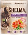 Суха храна за кастрирани котки SHELMA Sterilised - 0.75 и 8 kg, със сьомга - храна