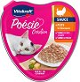 Хапки в сос за котки Vitakraft Creation - 85 g, с пуешко и сирена, от серията Poesie - храна