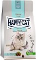 Суха храна за котки за красива козина Happy Cat Skin and Coat - 0.3 ÷ 4 kg, с пилешко и сьомга, от серията Sensitive, в зряла възраст - храна