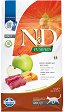 Суха храна за котки N&D Adult - 0.3 ÷ 5 kg, с еленско, тиква и ябълка, от серията Pumpkin, в зряла възраст - храна