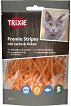 Лакомства за котки Trixie Stripes - 50 g, със сьомга и кокос, от серията Premio - храна