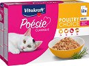 Паучове за котки Vitakraft Classique Multipack Poultry Choice - 12 x 85 g, с пилешко, пуешко, патешко и птиче в желе, от серията Poesie - храна